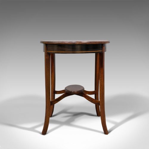 fig 2. Antique Side Table, English, Mahogany, Walnut, Lamp, Occasional, Regency, C.1820