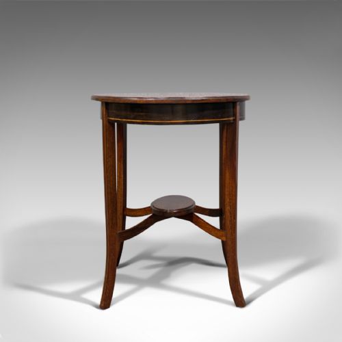 fig 3. Antique Side Table, English, Mahogany, Walnut, Lamp, Occasional, Regency, C.1820