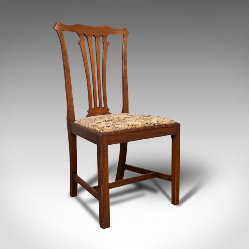 fig 1. Pair Of Antique Side Chairs, Mahogany, Hall, Dining Seat, Victorian, Circa 1900