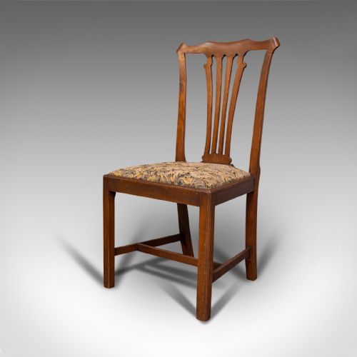 fig 2. Pair Of Antique Side Chairs, Mahogany, Hall, Dining Seat, Victorian, Circa 1900