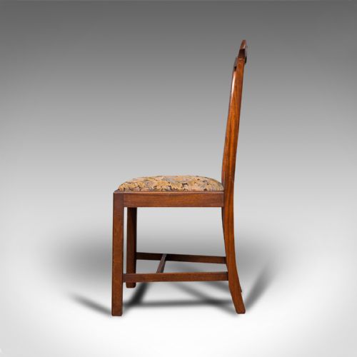 fig 3. Pair Of Antique Side Chairs, Mahogany, Hall, Dining Seat, Victorian, Circa 1900