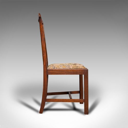 fig 4. Pair Of Antique Side Chairs, Mahogany, Hall, Dining Seat, Victorian, Circa 1900