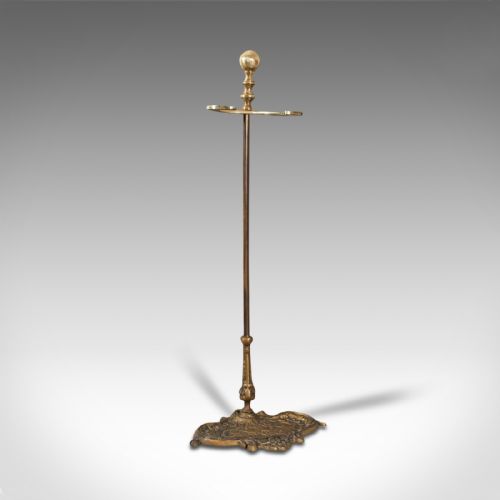 Antique Umbrella Stand, French, Brass, Hallway, Cane, Stick Rack, Art Nouveau