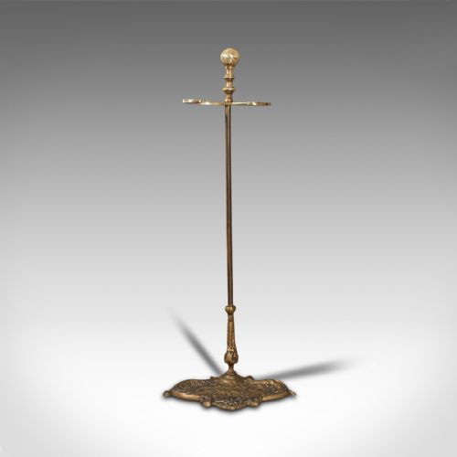fig 1. Antique Umbrella Stand, French, Brass, Hallway, Cane, Stick Rack, Art Nouveau