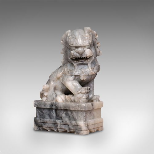 fig 2. Pair, Antique Decorative Dogs Of Fu, Chinese, Statue, Ornament, Victorian, 1900