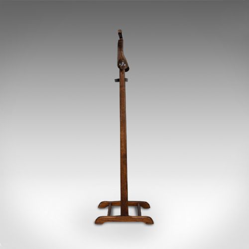 fig 4. Antique Gentleman's Valet, English, Beech, Bedroom Rack, Nightstand, Edwardian