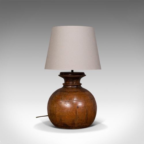 fig 2. Antique Table Lamp, English, Fruitwood, Living Room Light, Victorian, Circa 1900