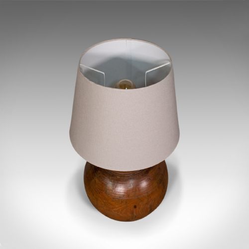 fig 4. Antique Table Lamp, English, Fruitwood, Living Room Light, Victorian, Circa 1900