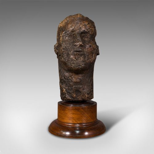 fig 1. Antique Male Portrait Bust, Continental, Plaster, Sculpture, Victorian, C.1860