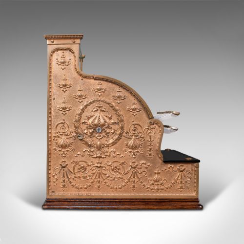 fig 3. Antique Countertop National Cash Register, American, Bronze, Shop, Edwardian