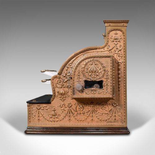 fig 4. Antique Countertop National Cash Register, American, Bronze, Shop, Edwardian