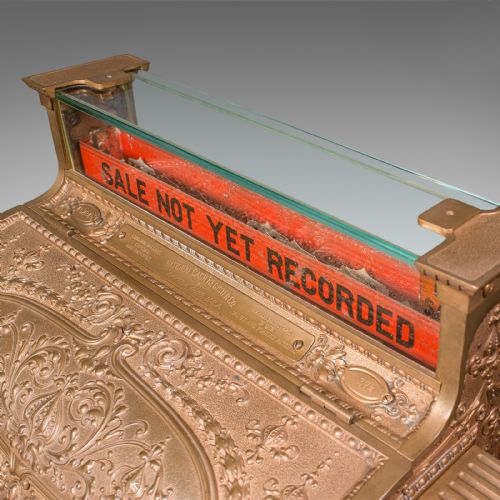 fig 7. Antique Countertop National Cash Register, American, Bronze, Shop, Edwardian