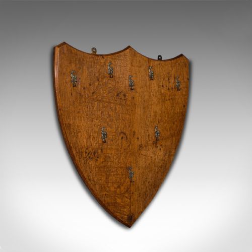 Antique Highland Lodge Key Keep, Scottish, Oak, Hallway Rack, Victorian, C.1850