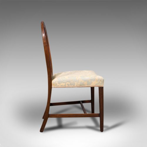 fig 2. Set Of 4 Hepplewhite Revival Chairs, English, Mahogany, Dining Suite, Victorian