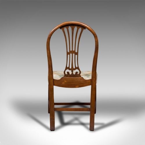 fig 3. Set Of 4 Hepplewhite Revival Chairs, English, Mahogany, Dining Suite, Victorian