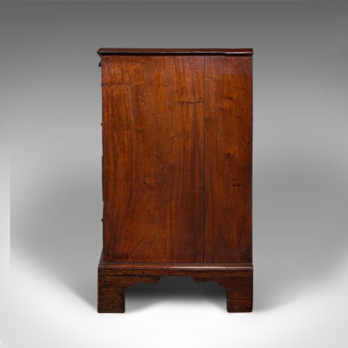 fig 3. Antique Bachelor's Chest of Drawers, English, Flame Mahogany, Georgian, C.1780