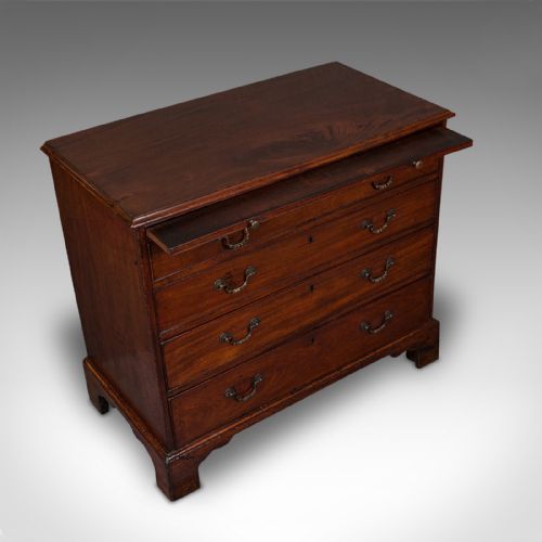 fig 5. Antique Bachelor's Chest of Drawers, English, Flame Mahogany, Georgian, C.1780