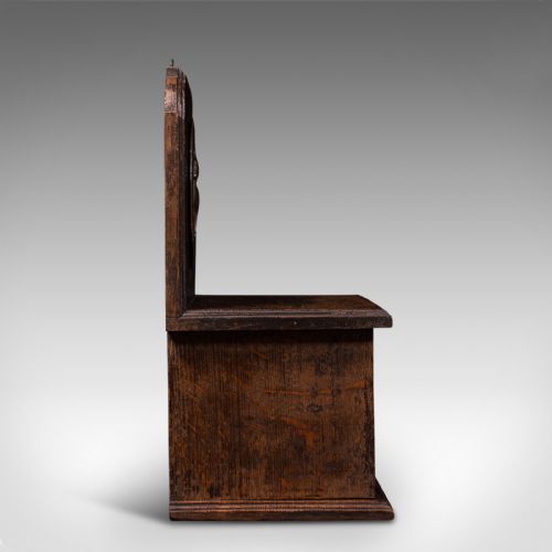 fig 3. Antique Hanging Court Box, English, Oak, Middle Temple, London, Victorian, 1900
