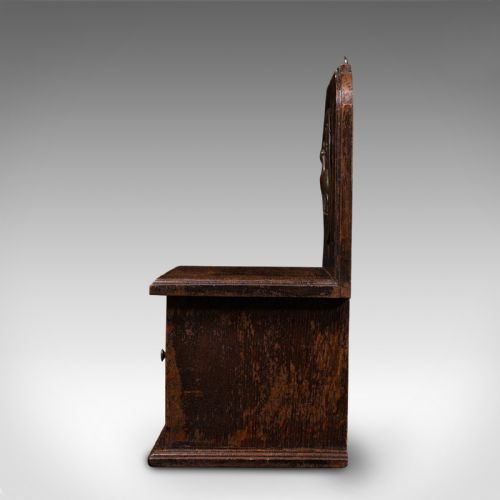 fig 5. Antique Hanging Court Box, English, Oak, Middle Temple, London, Victorian, 1900