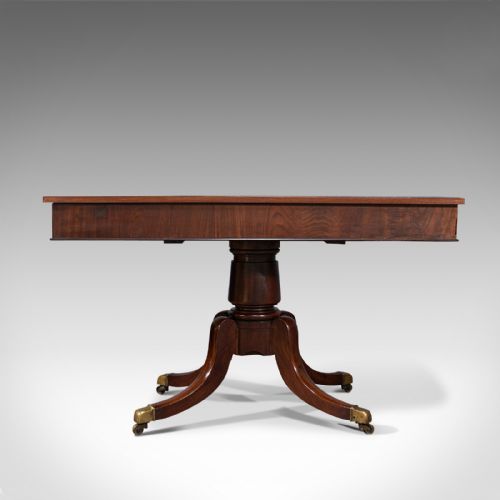 fig 4. Pair Of Antique Hall Tables, English, Mahogany, Side, Lamp, Regency, Circa 1830