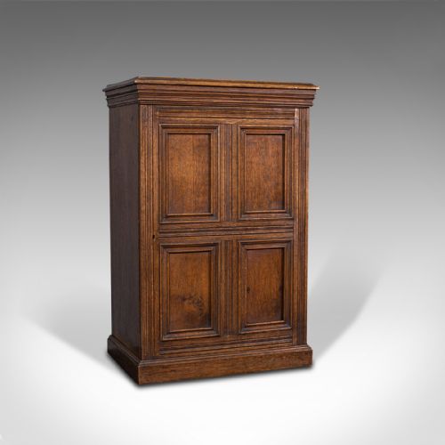 fig 1. Antique Specimen Chest, English, Oak, Collector's Cabinet, Edwardian, Circa 1910
