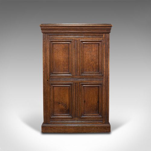 fig 3. Antique Specimen Chest, English, Oak, Collector's Cabinet, Edwardian, Circa 1910
