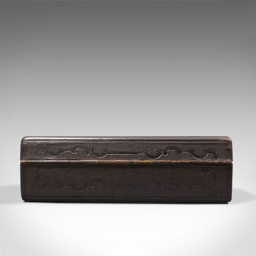 fig 5. Antique Merchant's Writing Slope, English, Leather, Correspondence Box, C.1890