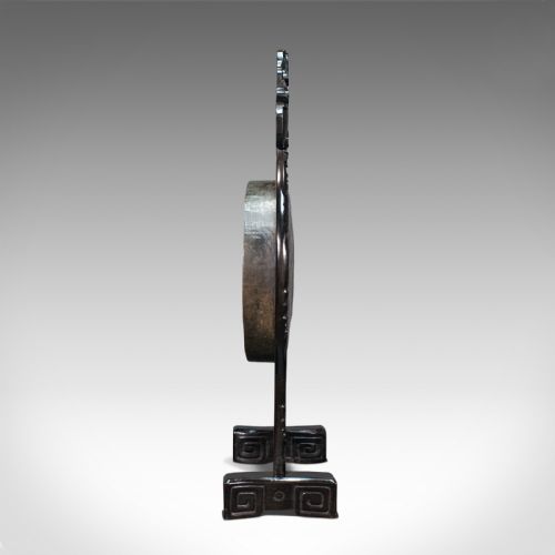 fig 3. Antique Dinner Gong, Oriental, Ebonised Teak Stand, Chinoiserie, Victorian, 1880