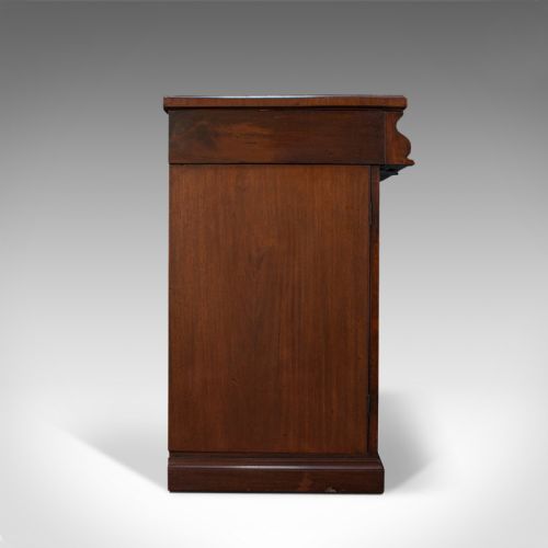 fig 2. Large Antique Breakfront Sideboard, English, Mahogany, Flame, Cabinet, Victorian