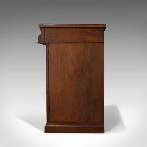 fig 3. Large Antique Breakfront Sideboard, English, Mahogany, Flame, Cabinet, Victorian