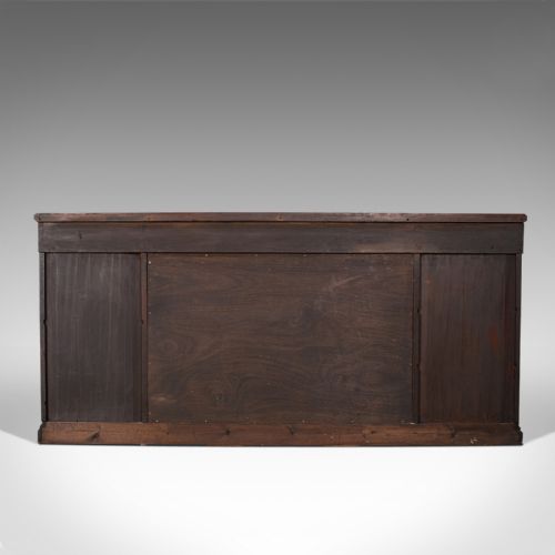 fig 5. Large Antique Breakfront Sideboard, English, Mahogany, Flame, Cabinet, Victorian