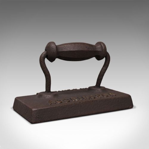 Antique Billiard Table Iron, English, Snooker, Door Stop, Ej Riley, Circa 1920