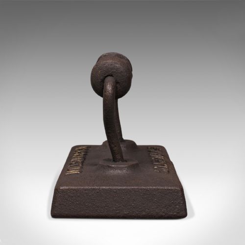 fig 3. Antique Billiard Table Iron, English, Snooker, Door Stop, EJ Riley, Circa 1920