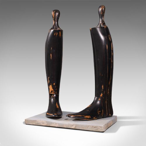 fig 2. Antique Decorative Boot Tree, English, Beech, Ornamental, Shoe Last, Edwardian