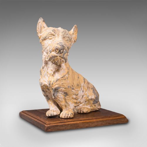 Antique Decorative Scottish Terrier, British, Ornamental Scottie Dog, Edwardian