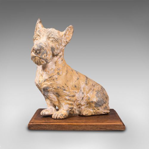fig 1. Antique Decorative Scottish Terrier, British, Ornamental Scottie Dog, Edwardian