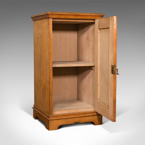 fig 1. Antique Side Cabinet, English, Ash, Bedroom Night Stand, Pot Cupboard, Victorian