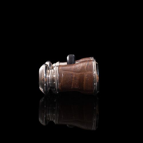 fig 3. Pair of Antique Opera Glasses, English, Leather, Theatre Binocular, Edwardian