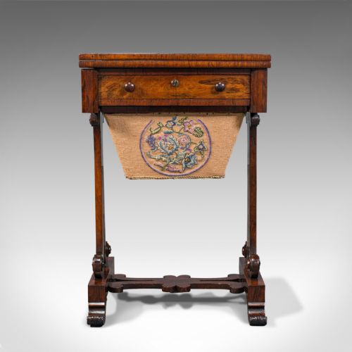 ANTIQUE FOLD OVER GAMES TABLE ENGLISH ROSEWOOD CHESS CARDS REGENCY C1820 - ADDITIONAL PHOTO 1
