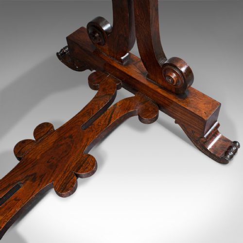 ANTIQUE FOLD OVER GAMES TABLE ENGLISH ROSEWOOD CHESS CARDS REGENCY C1820 - ADDITIONAL PHOTO 10