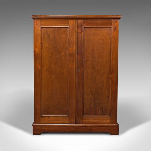 fig 1. Antique Side Cabinet, English, Walnut, Edwardian
