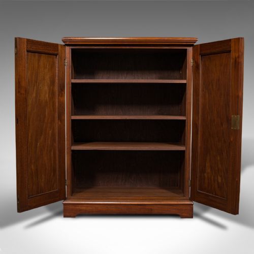 fig 2. Antique Side Cabinet, English, Walnut, Edwardian