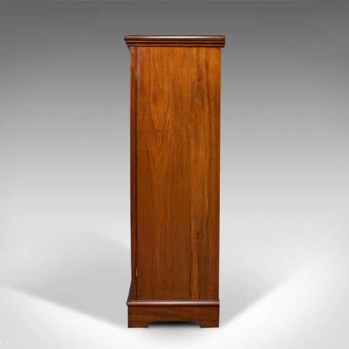 fig 4. Antique Side Cabinet, English, Walnut, Edwardian