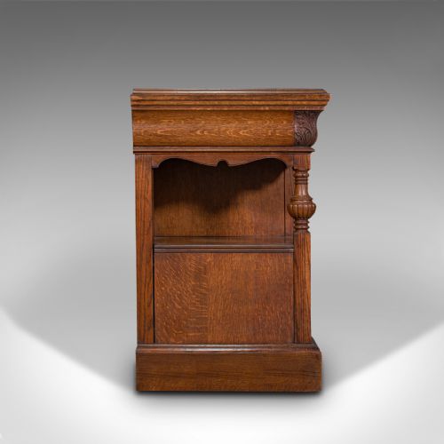 fig 3. Large Antique Dresser Base, Scottish, Oak, Buffet, Server, Late Victorian, 1880