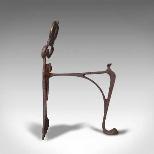 fig 4. Pair Of Antique Andirons, French, Iron, Fire Dogs, Tool Rest, Art Nouveau, 1900
