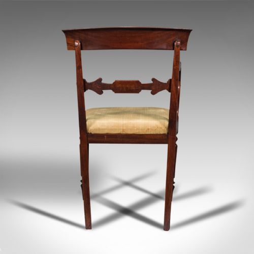 fig 4. Antique Elbow Chair, English, Mahogany, Carver, Drop In Seat, Regency, C.1820