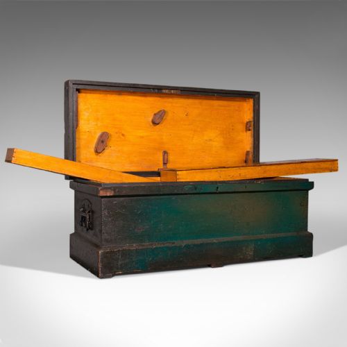 Antique Shipwright's Chest, English, Craftsman's Tool Trunk, Victorian, C.1900
