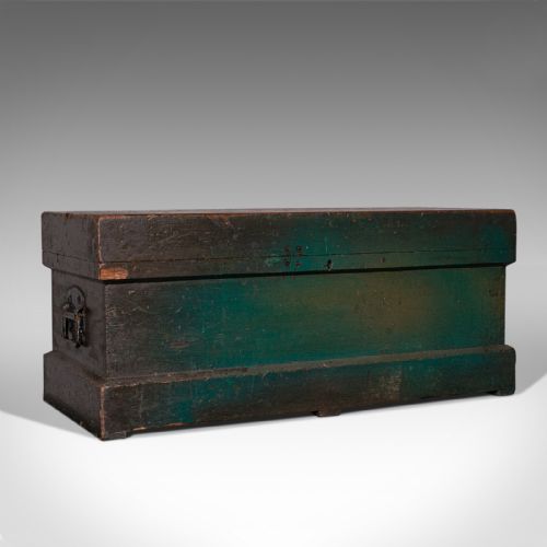 fig 1. Antique Shipwright's Chest, English, Craftsman's Tool Trunk, Victorian, C.1900