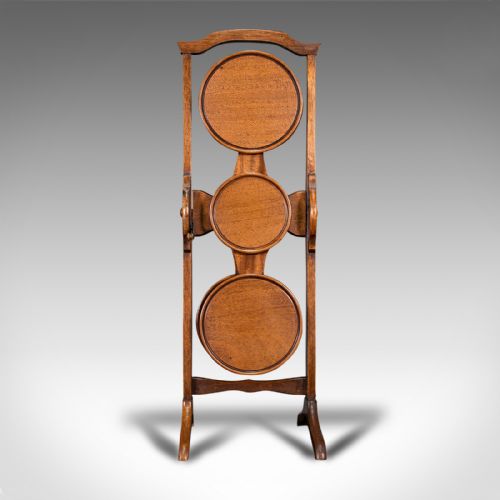 fig 2. Antique Monoplane Folding Cake Stand, Mahogany, Afternoon Tea, Table, Edwardian