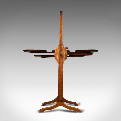 fig 3. Antique Monoplane Folding Cake Stand, Mahogany, Afternoon Tea, Table, Edwardian